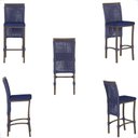 Ver imagem 5 de Mesa Bistro e 4 Banquetas Roma Marrom, Corda Náutica 10 Azul