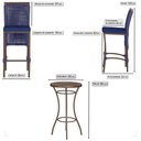 Ver imagem 2 de Mesa Bistro e 4 Banquetas Roma Marrom, Corda Náutica 10 Azul