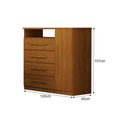 Ver imagem 2 de Cômoda Diamante 4 Gavetas MDF com Sapateira Cinamomo Leifer Móveis