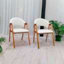 Ver imagem 6 de 2 Cadeiras Sala de Jantar em Madeira Luiza Sintético Ds Home