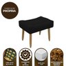 Puff Decorativo Quarto e Sala de Estar Suede Light Herrero:Preto - 6
