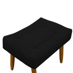 Puff Decorativo Quarto e Sala de Estar Suede Light Herrero:Preto - 4