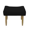 Puff Decorativo Quarto e Sala de Estar Suede Light Herrero:Preto - 2