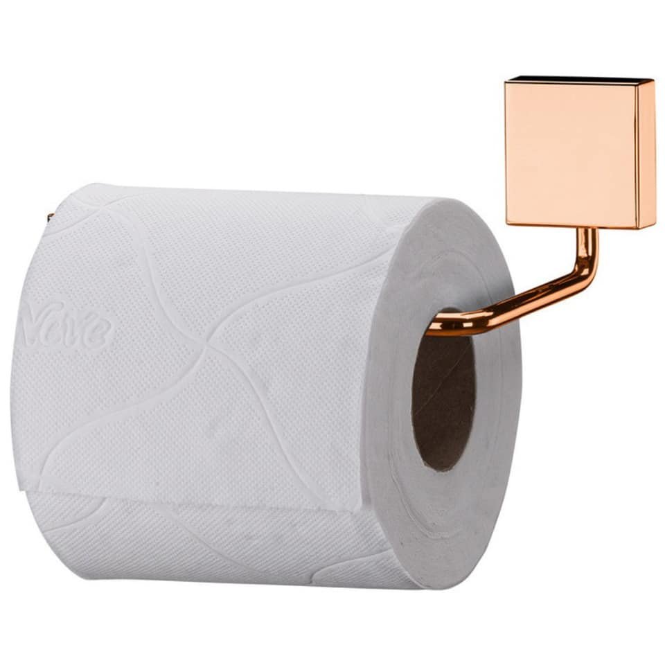 Papeleira Suporte Porta Papel Higiênico Rose Gold Banheiro Future