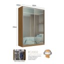 Ver imagem 3 de Guarda Roupa Solteiro com Espelho 2 Portas de Correr Rc2002 Linha Roupeiros Emovell