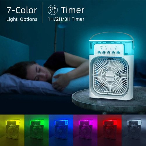 Ventilador Gelo Portátil 3em1 Mini Climatizador Umidificador - 2