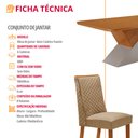Ver imagem 7 de Mesa de Jantar Aster Yasmin 180 cm Tampo MDF Canto Copo Laminado com 6 Cadeiras Moderna Mobília