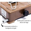 Ver imagem 4 de Fogão Portátil 2 Bocas Branco Acampamento a Gás Área Externa