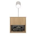 Ver imagem 1 de Mesa de Cabeceira Suspensa com 1 Gaveta e 1 Nicho 100% Mdf Plancasa:carvalho