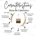 Ver mais imagens de Mesa de Cabeceira Suspensa com 1 Gaveta e 1 Nicho 100% Mdf Plancasa:carvalho