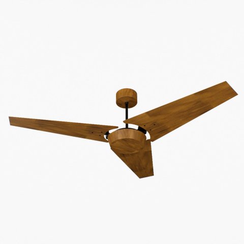 Ventilador de Teto Natuvent Callis No Light 3 Pás Madeira Imbuia 220v