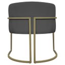 Ver mais imagens de Poltrona Decorativa Recepção Luna Corino Base de Ferro Champagne