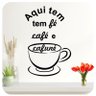 Adesivo Parede Frase Aqui Tem Fé Café Cafuné - 1