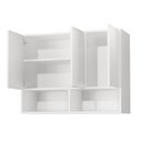 Ver imagem 5 de Armario Aéreo Organizador Multiuso Quarto Sala Bela 3 Portas:Branco