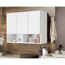 Ver imagem 4 de Armario Aéreo Organizador Multiuso Quarto Sala Bela 3 Portas:Branco