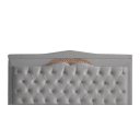 Ver imagem 1 de Cabeceira de Cama Box Painel Helena Casal 140 Cm Retro Capitonê Botão Encapados Suede Prata Eli Móve