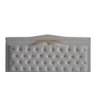 Cabeceira de Cama Box Painel Helena Casal 140 Cm Retro Capitonê Botão Encapados Suede Prata Eli Móve - 1