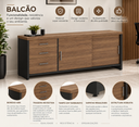 Ver imagem 6 de Conjunto Escritório Artany: Balcão, Mesas Diretor e com Gav.