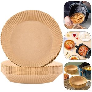 Kit 50 Forro De Papel Tapete Forma Airfryer Microondas Forno Fritadeira Antiaderente