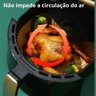 Kit 50 Forro De Papel Tapete Forma Airfryer Microondas Forno Fritadeira Antiaderente - 9