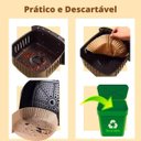 Ver mais imagens de Kit 50 Forro De Papel Tapete Forma Airfryer Microondas Forno Fritadeira Antiaderente