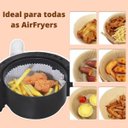 Ver imagem 2 de Kit 50 Forro De Papel Tapete Forma Airfryer Microondas Forno Fritadeira Antiaderente
