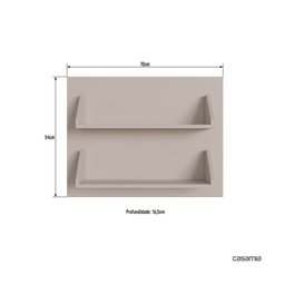 Painel com 2 Prateleiras One Casamia - Cinnamon - 4