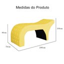 Ver imagem 5 de Maca Estofada Estética Capitonê 70 Cm Suede Amarelo - Fm