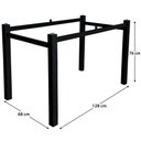 Ver imagem 3 de Pé para Mesa Jantar Retangular 1,50 para Tampo de Vidro Preto Ql