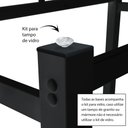 Ver imagem 4 de Pé para Mesa Jantar Retangular 1,50 para Tampo de Vidro Preto Ql