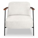 Ver imagem 4 de Kit 2 Poltronas Decorativa Celeste Linho Bouclê Base de Ferro Preto - Pallazio Bege Pérola