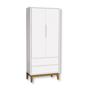 Ver imagem 2 de Quarto de Bebê Berço Evolution + Guarda Roupa 2 Portas Classic - Branco