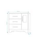 Ver imagem 2 de Comoda Popy Retro 1 Porta 3 Gavetas - Moveis Peroba Amendoa/branco