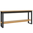 Ver imagem 3 de Aparador para Sala de Estar 180cm com 1 Gaveta Industrial Norton D03 Freijó Preto Fosco - Lyam Decor