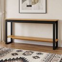 Ver imagem 2 de Aparador para Sala de Estar 180cm com 1 Gaveta Industrial Norton D03 Freijó Preto Fosco - Lyam Decor