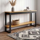 Ver imagem 1 de Aparador para Sala de Estar 180cm com 1 Gaveta Industrial Norton D03 Freijó Preto Fosco - Lyam Decor