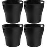 4 Baldes de Gelo Plásticos 7l para Cerveja Vinho Garrafa Champanheiras Pretas com Alças - 1