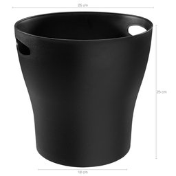 4 Baldes de Gelo Plásticos 7l para Cerveja Vinho Garrafa Champanheiras Pretas com Alças - 3 4 Baldes de Gelo Plásticos 7l para Cerveja Vinho Garrafa Champanheiras Pretas com Alças - 3