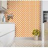 Papel de Parede Cozinha Formas Geometricas Vermelho e Amarelo 3,00x0,58m - 2