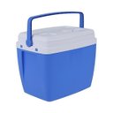 Ver imagem 1 de Caixa Térmica 34 Litros Bel Lazer com Suporte para Bebidas e Alça Azul