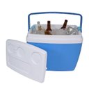 Ver imagem 5 de Caixa Térmica 34 Litros Bel Lazer com Suporte para Bebidas e Alça Azul
