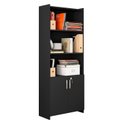 Ver imagem 6 de Armário para Escritório Semi-Aberto 2 Portas com Chave 70cm Preto