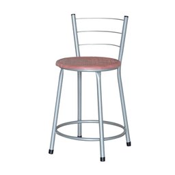 Banqueta Baixa Ratan Cinza Retro   - 1