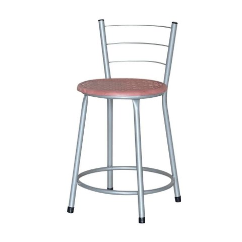 Banqueta Baixa Ratan Cinza Retro  