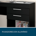 Ver mais imagens de Escrivaninha Mesa Escritório Office 2 Gavetas 121cm Preto Tx