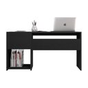 Ver imagem 7 de Escrivaninha Mesa Escritório Office 2 Gavetas 121cm Preto Tx
