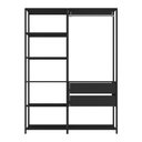 Ver imagem 4 de Guarda-roupa Closet Modulado Arizona 2 Gavetas 135cm Multimóveis Mp4783 Preto