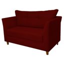Ver imagem 1 de Namoradeira Poltrona Recepção Sala Escritório Isis Suede Cor:bordo
