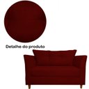 Ver imagem 5 de Namoradeira Poltrona Recepção Sala Escritório Isis Suede Cor:bordo