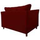 Ver imagem 7 de Namoradeira Poltrona Recepção Sala Escritório Isis Suede Cor:bordo
